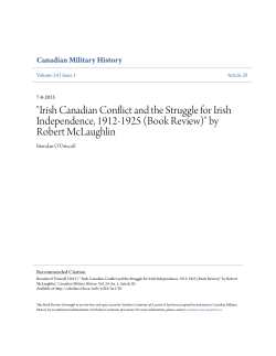 "Irish Canadian Conflict and the Struggle for Irish Independence