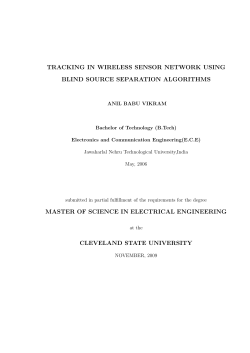tracking in wireless sensor network using blind source separation