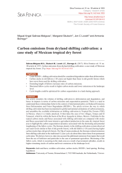 Carbon emissions from dryland shifting cultivation: a case study of