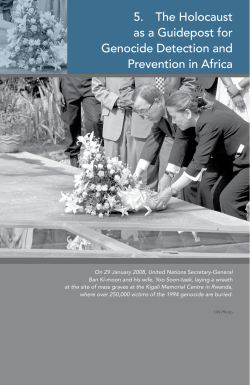 5. The Holocaust as a Guidepost for Genocide Detection and