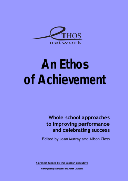 An Ethos of Achievement - Scottish Schools Ethos Network