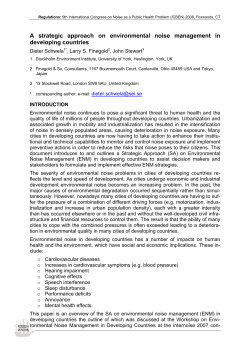 A strategic approach on environmental noise management in