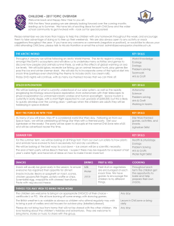 Chill Zone Activity Overview January 2017