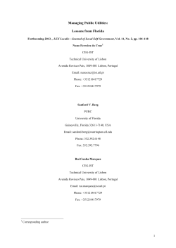 Managing Public Utilities - Warrington College of Business