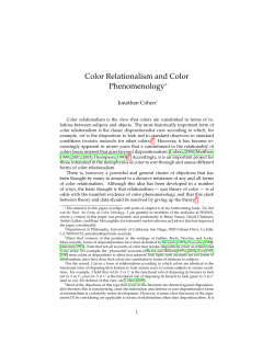 Color Relationalism and Color Phenomenology