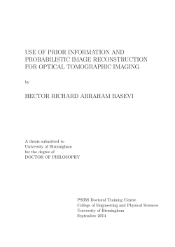 Use of prior information and probabilistic image reconstruction for