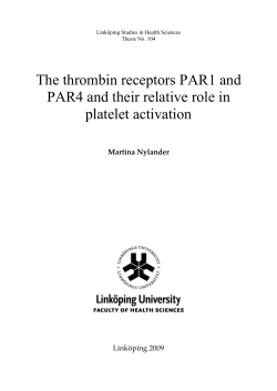 The thrombin receptors PAR1 and PAR4 and their relative