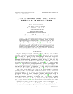 ALGEBRAIC STRUCTURE OF THE MINIMAL SUPPORT