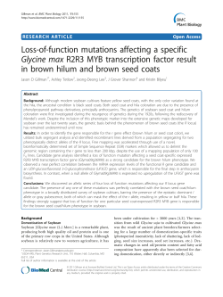 Loss-of-function mutations affecting a specificGlycine maxR2R3 MYB