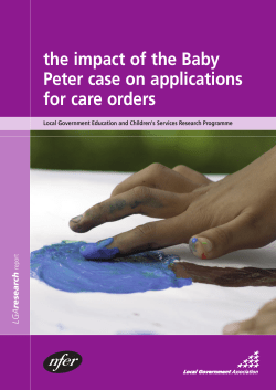 The impact of the Baby Peter case on applications for care orders