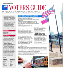 BY THE LEAGUE OF WOMEN VOTERS OF THE AUSTIN AREA