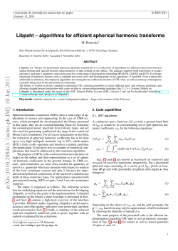 Libpsht-algorithms for efficient spherical harmonic transforms