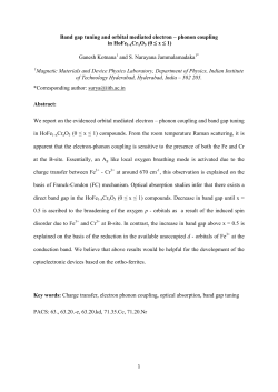 Band gap tuning and orbital mediated electron