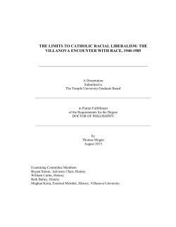 the limits to catholic racial liberalism - Exhibits