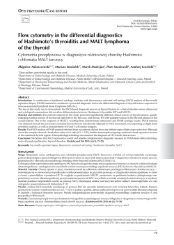 Flow cytometry in the differential diagnostics of Hashimoto`s