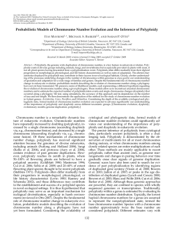 Probabilistic Models of Chromosome Number Evolution and the