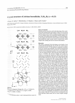 Crystal structure of yttrium borosilicide, Y 5 SМ2-xB 8