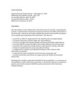 SGA Constitution - University of Louisville