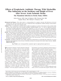 Effects of Prophylactic Antibiotic Therapy With Mezlocillin