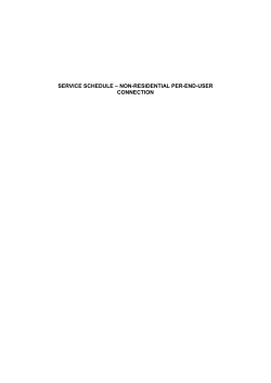 service schedule – non-residential per-end-user connection