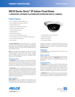 IDE10 Series Sarix&reg; IP Indoor Fixed Dome