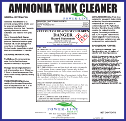 Ammonia Tank Cleaner Power-Line