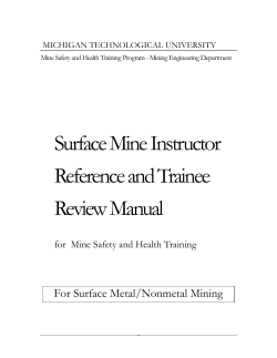 Mine Safety and Health