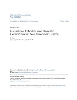 International Institutions and Domestic Commitments in Non