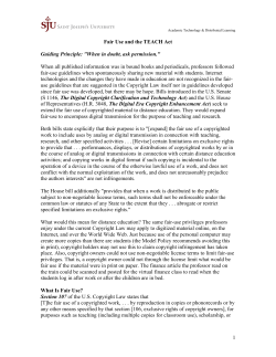 Fair Use Considerations