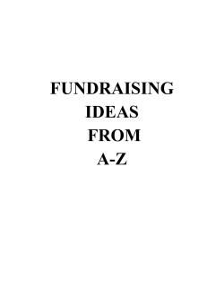 FUNDRAISING IDEAS FROM A-Z