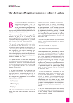 The Challenges of Cognitive Neuroscience in the 21st Century
