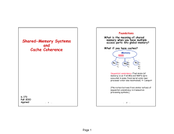 Shared-Memory Systems and Cache Coherence