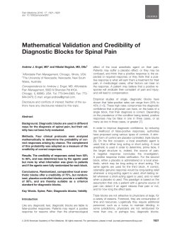 Mathematical Validation and Credibility of Diagnostic Blocks for