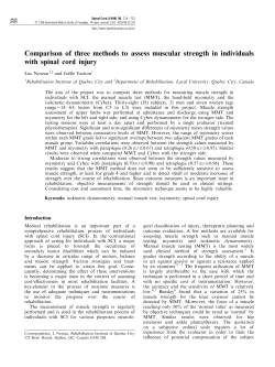 Comparison of three methods to assess muscular strength