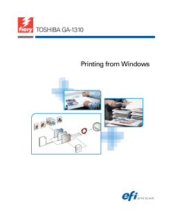 Printing from Windows - Toshiba Tec Netherlands