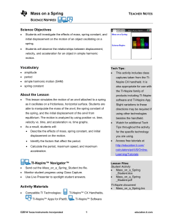 Summary of lesson - TI Education