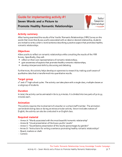 Guide for implementing activity #1