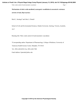 Mechanisms of nitric oxide-mediated, neurogenic vasodilation in