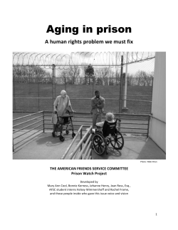 Aging in prison - American Friends Service Committee