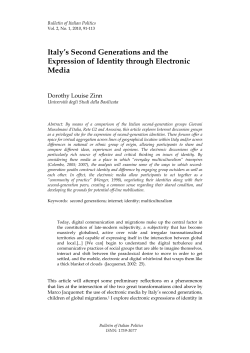 Italy`s Second Generations and the Expression of Identity through