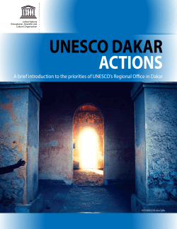 UNESCO Dakar actions