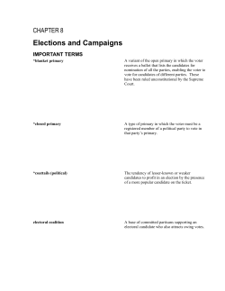 Elections and Campaigns