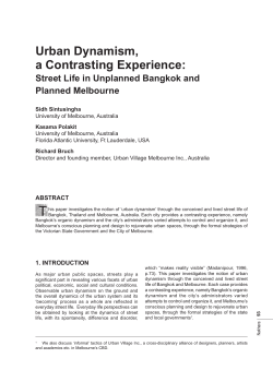 Urban Dynamism, a Contrasting Experience: