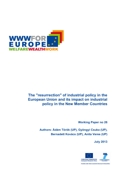 of industrial policy in the European Union and its