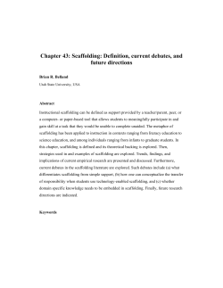 Scaffolding: Definition, current debates, and future directions