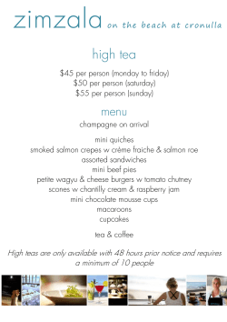 high tea - Zimzala