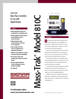 Low-Cost Mass Flow Controllers for Gas with Digital Display