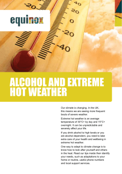 Alcohol and extreme hot weather