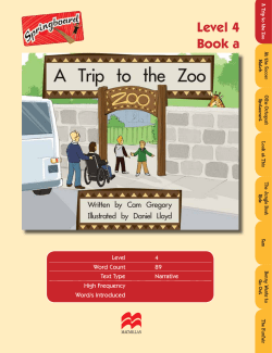 A Trip to the Zoo Teacher Notes