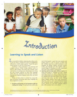 Learning to Speak and Listen - Brainbuilding-Through-Literacy